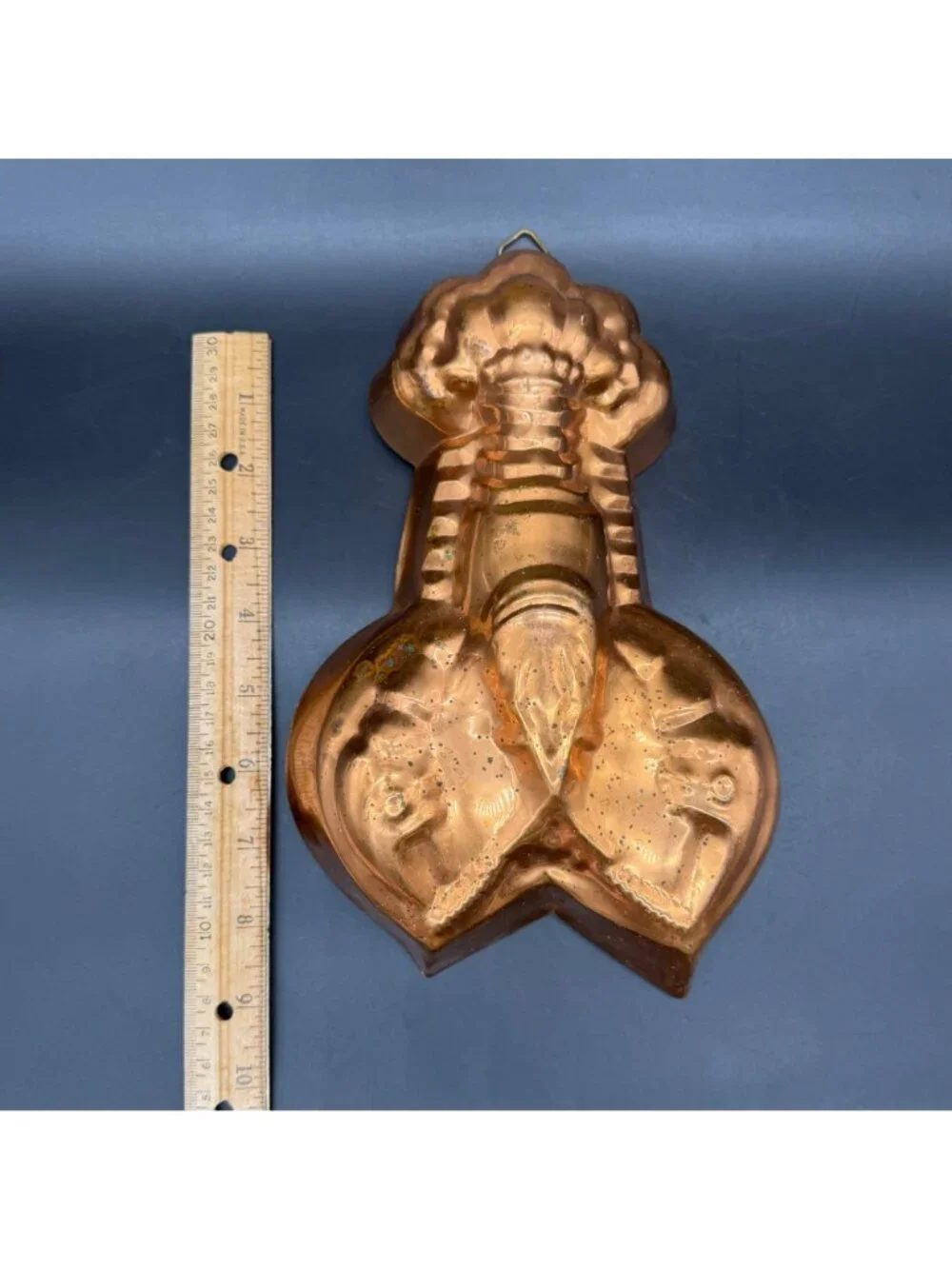 Vintage Copper Lobster Mold Wall Hanging Kitchen Decor Nautical Rustic Farmhouse